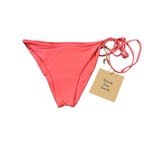 REVOLVE Other - NWT Stone Fox River Bikini Bottom Sunset Pink Solid Sz M